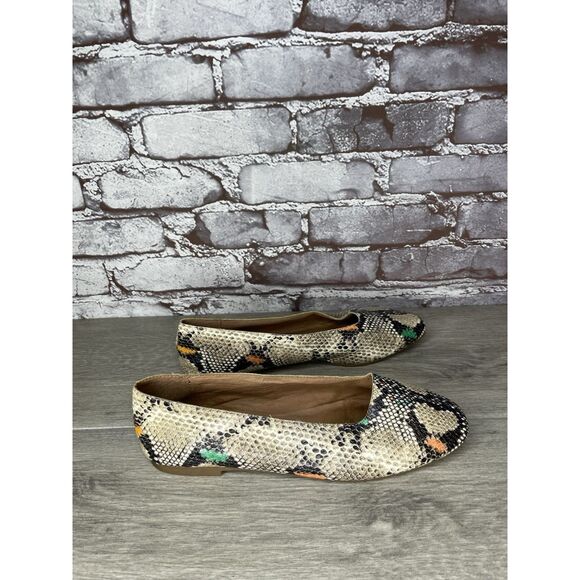Madewell The Cory Snake Embossed Leather Ballet Flats Women’s Sz 8M US/38.5EU - Picture 4 of 16
